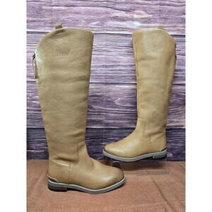 Franco Sarto Women’s Meyer Knee High Flat Boots Leather Light Brown Size 6 NEW